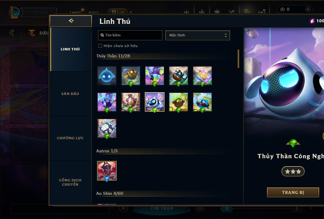 Acc Liên Minh Huyền Thoại/Đấu Trường Chân lý mã số 9162