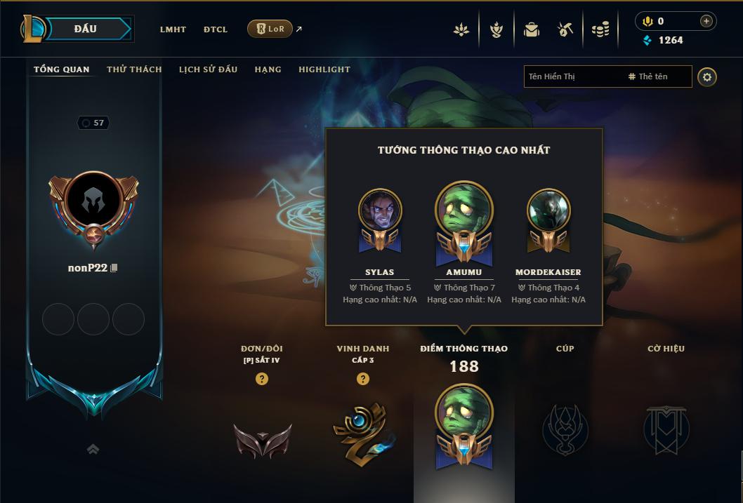 Acc Liên Minh Huyền Thoại/Đấu Trường Chân lý mã số 9163