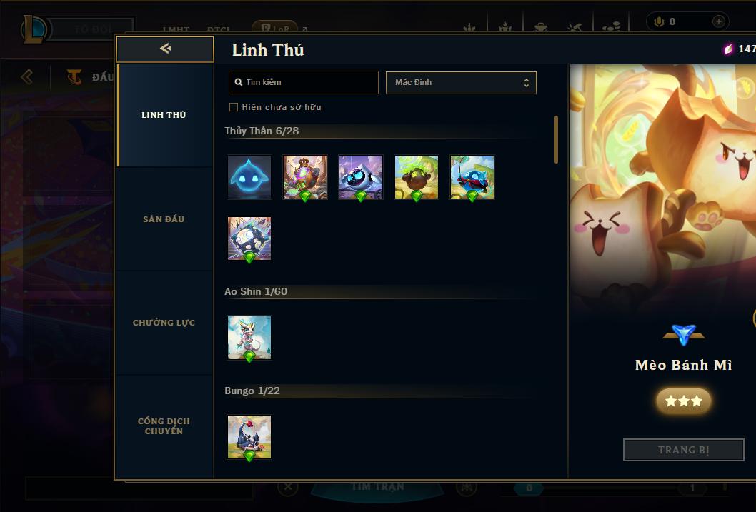 Acc Liên Minh Huyền Thoại/Đấu Trường Chân lý mã số 9163