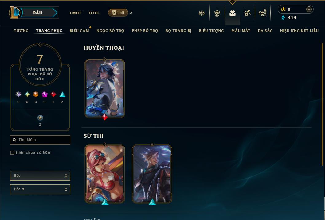 Acc Liên Minh Huyền Thoại/Đấu Trường Chân lý mã số 9165