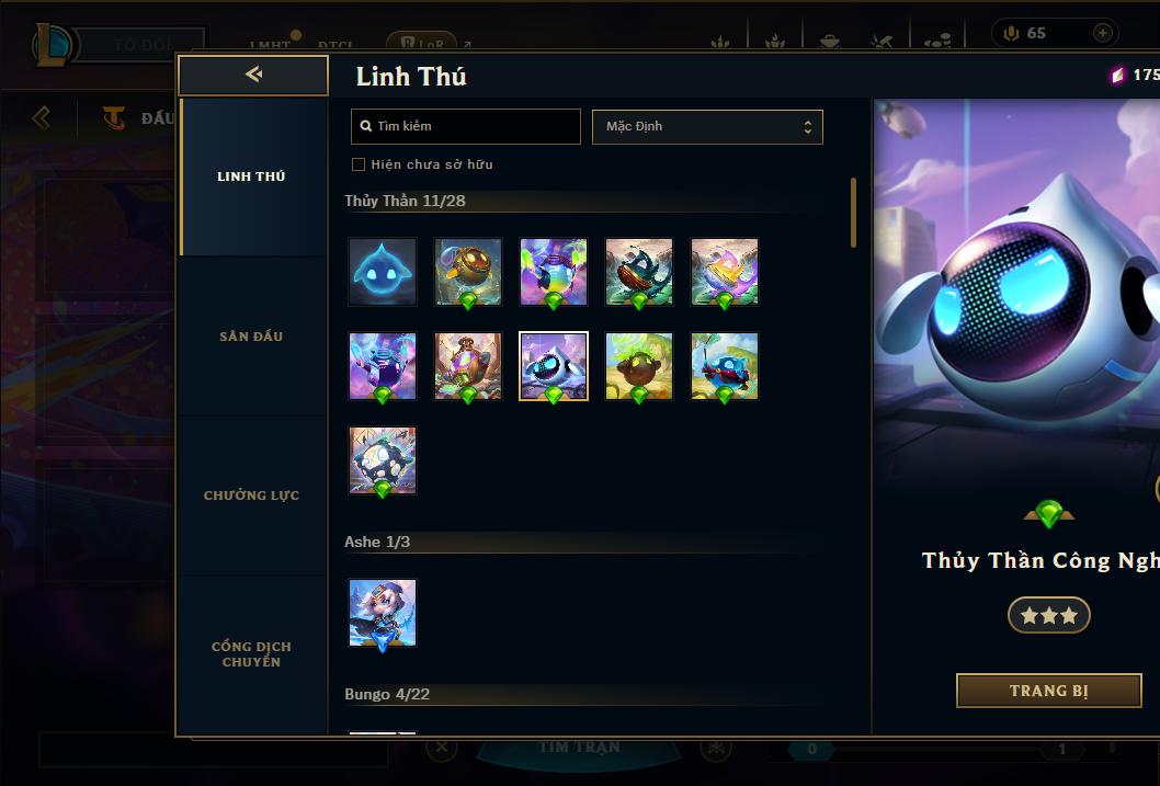 Acc Liên Minh Huyền Thoại/Đấu Trường Chân lý mã số 9166