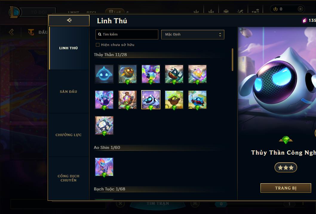 Acc Liên Minh Huyền Thoại/Đấu Trường Chân lý mã số 9170