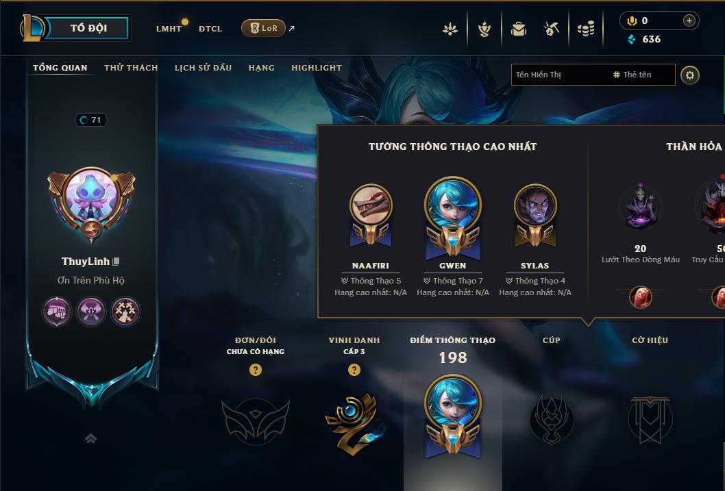 Acc Liên Minh Huyền Thoại/Đấu Trường Chân lý mã số 9171