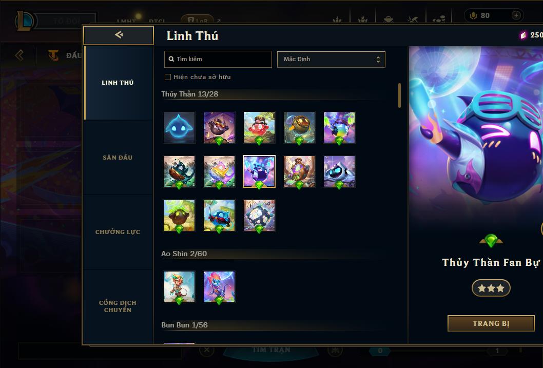 Acc Liên Minh Huyền Thoại/Đấu Trường Chân lý mã số 9172