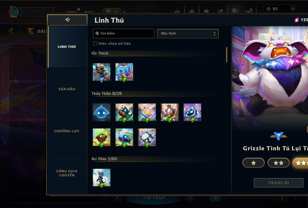 Acc Liên Minh Huyền Thoại/Đấu Trường Chân lý mã số 9175