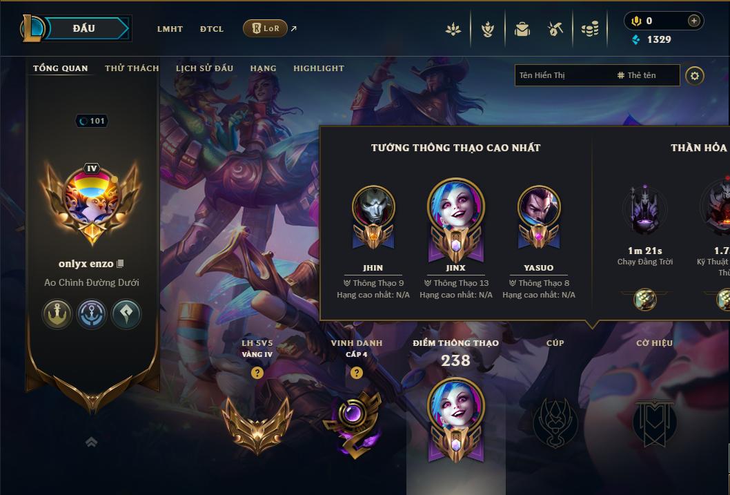 Acc Liên Minh Huyền Thoại/Đấu Trường Chân lý mã số 9178