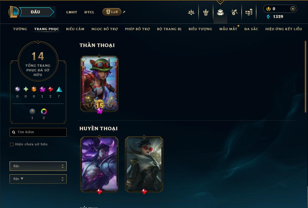 Acc Liên Minh Huyền Thoại/Đấu Trường Chân lý mã số 9178