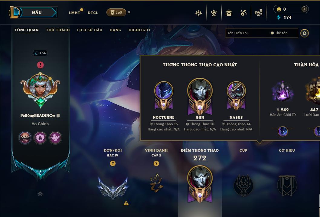 Acc Liên Minh Huyền Thoại/Đấu Trường Chân lý mã số 9187