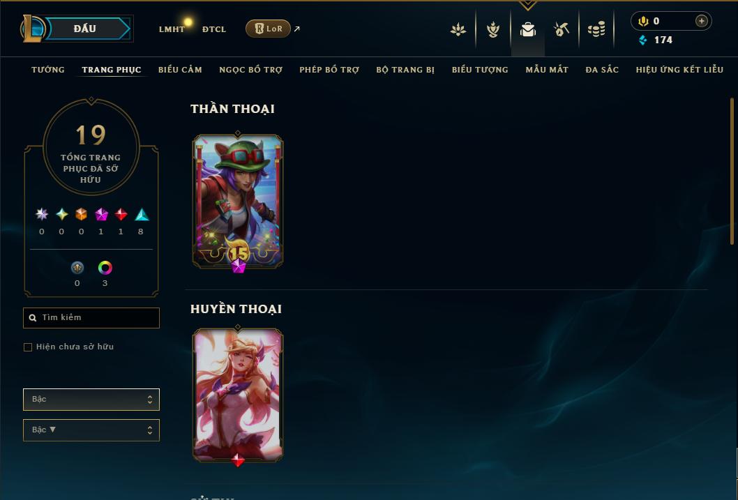 Acc Liên Minh Huyền Thoại/Đấu Trường Chân lý mã số 9187