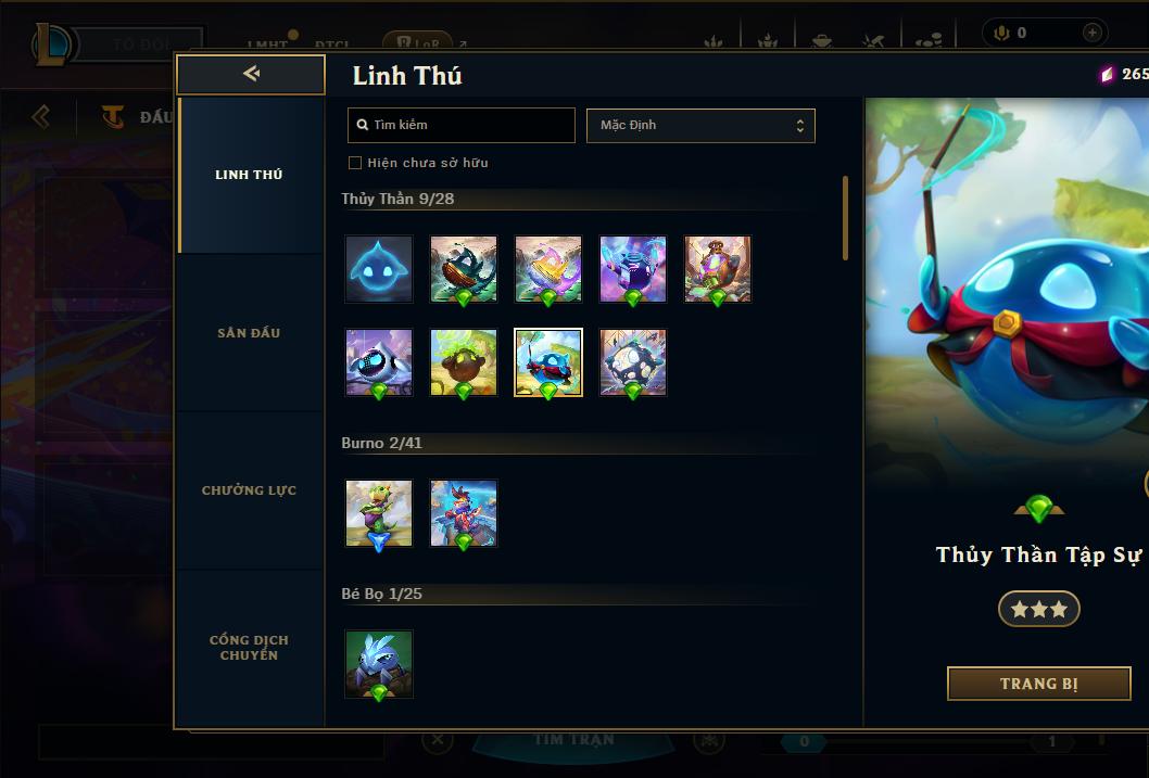 Acc Liên Minh Huyền Thoại/Đấu Trường Chân lý mã số 9189