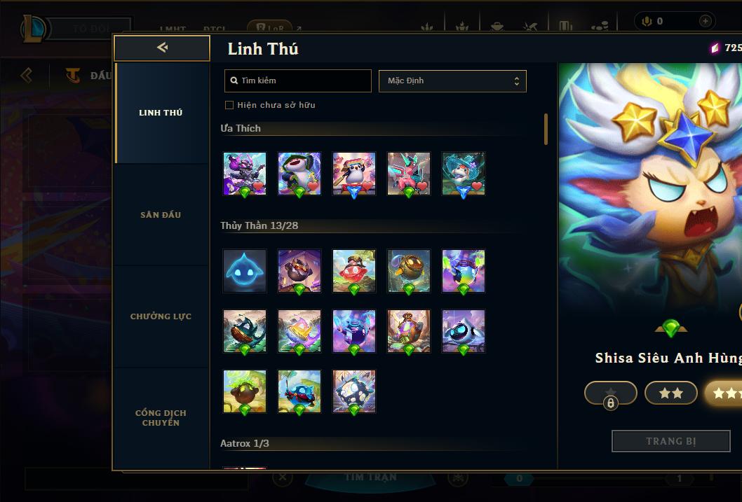 Acc Liên Minh Huyền Thoại/Đấu Trường Chân lý mã số 9191