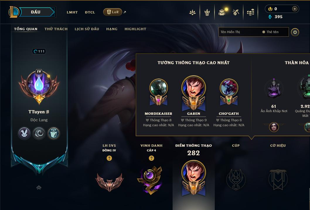 Acc Liên Minh Huyền Thoại/Đấu Trường Chân lý mã số 9193