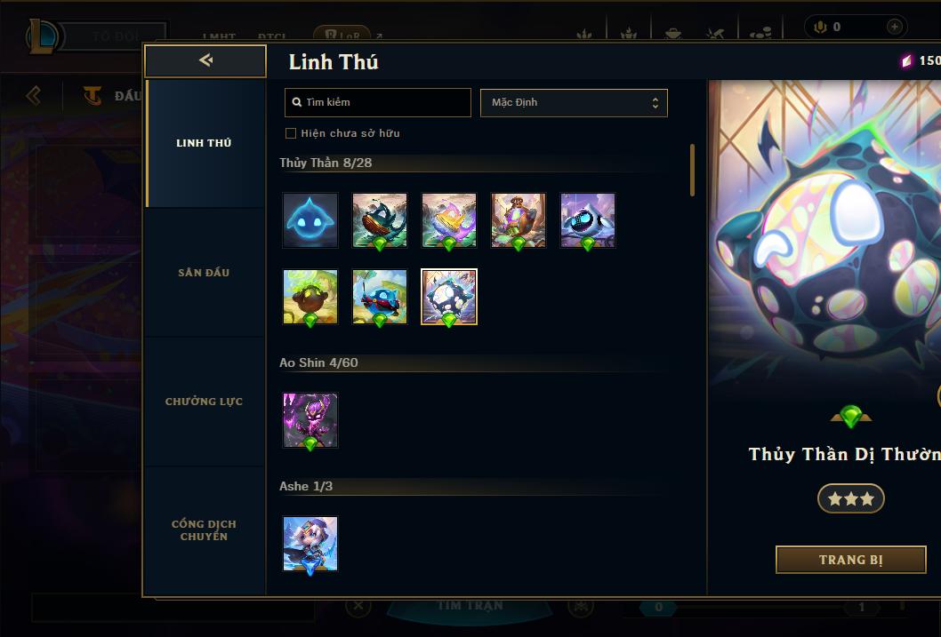 Acc Liên Minh Huyền Thoại/Đấu Trường Chân lý mã số 9193