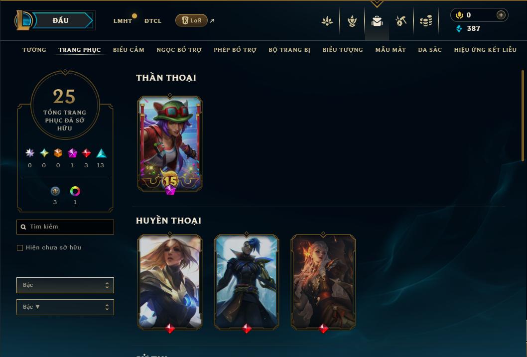 Acc Liên Minh Huyền Thoại/Đấu Trường Chân lý mã số 9195