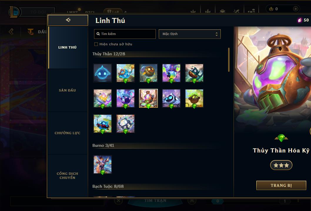 Acc Liên Minh Huyền Thoại/Đấu Trường Chân lý mã số 9195