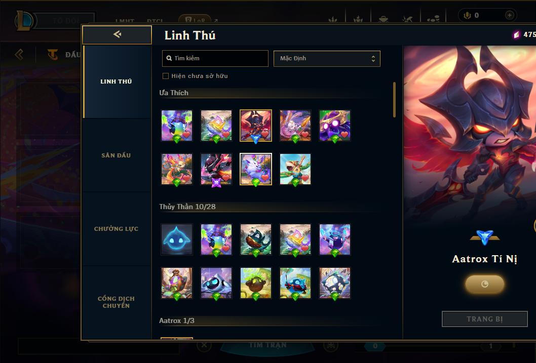 Acc Liên Minh Huyền Thoại/Đấu Trường Chân lý mã số 9196