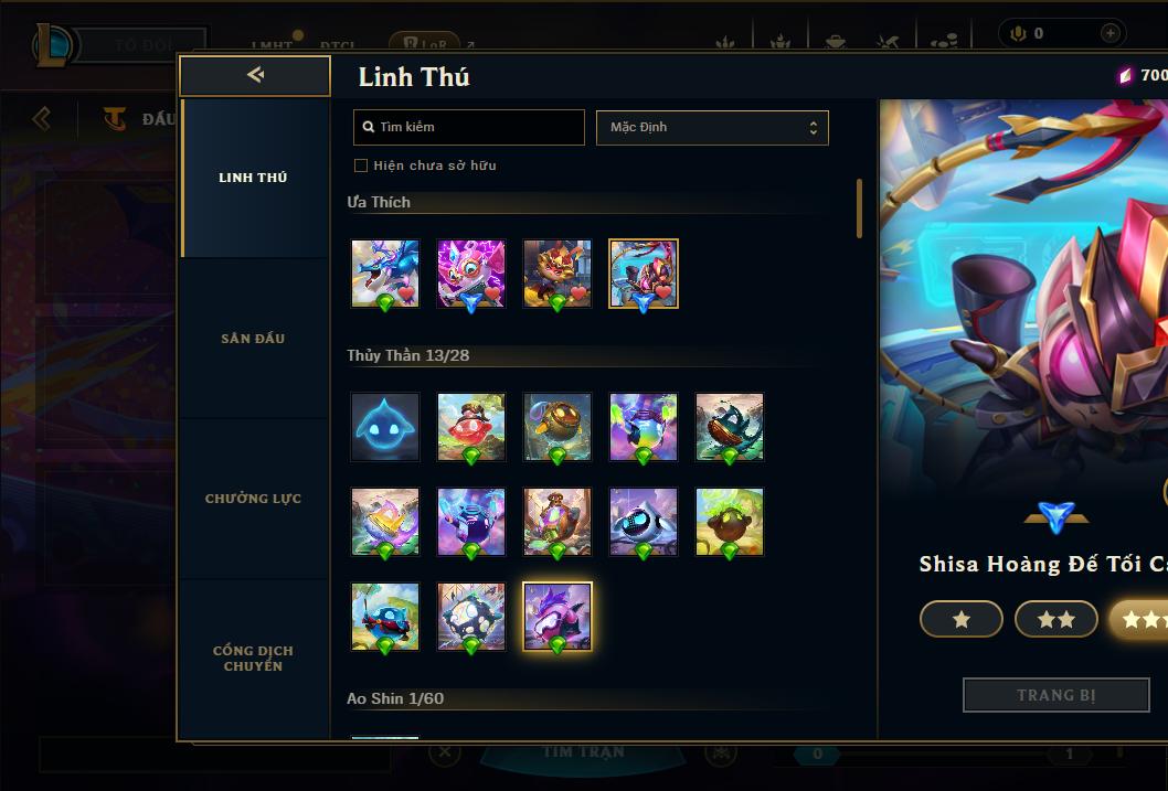 Acc Liên Minh Huyền Thoại/Đấu Trường Chân lý mã số 9197