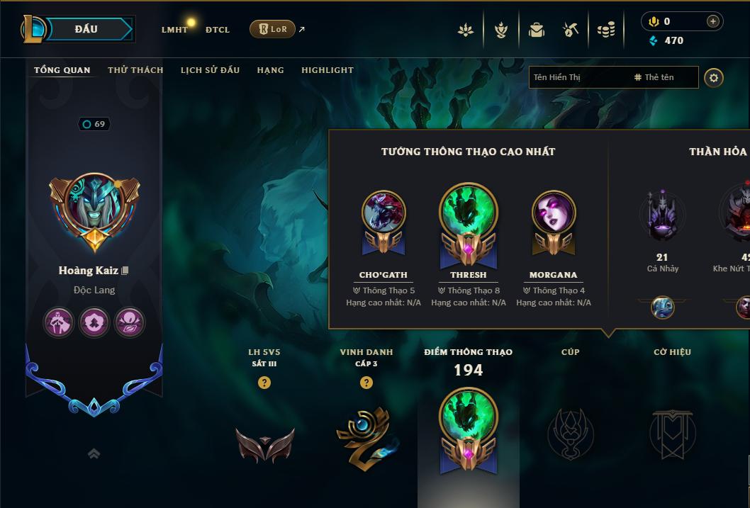 Acc Liên Minh Huyền Thoại/Đấu Trường Chân lý mã số 9200