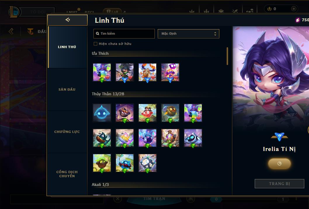 Acc Liên Minh Huyền Thoại/Đấu Trường Chân lý mã số 9201