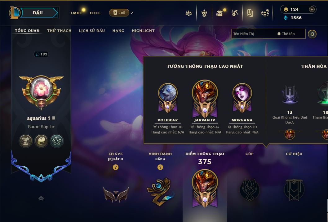 Acc Liên Minh Huyền Thoại/Đấu Trường Chân lý mã số 9204