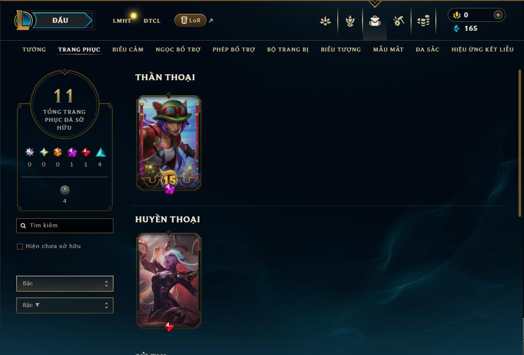 Acc Liên Minh Huyền Thoại/Đấu Trường Chân lý mã số 9205