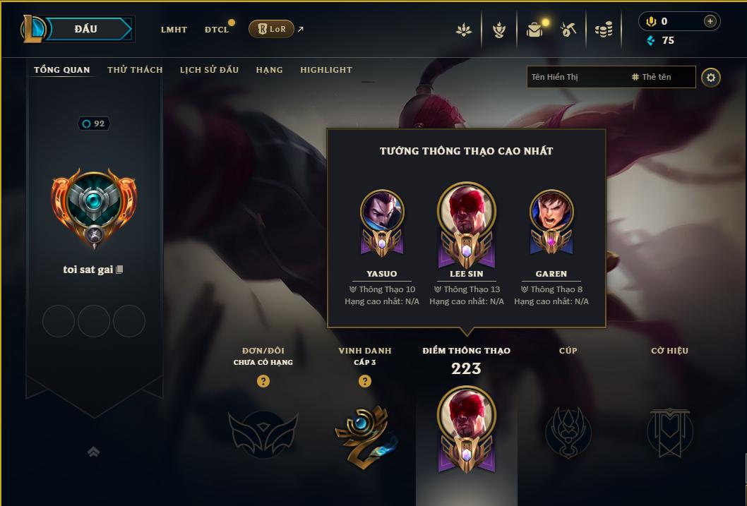 Acc Liên Minh Huyền Thoại/Đấu Trường Chân lý mã số 9221