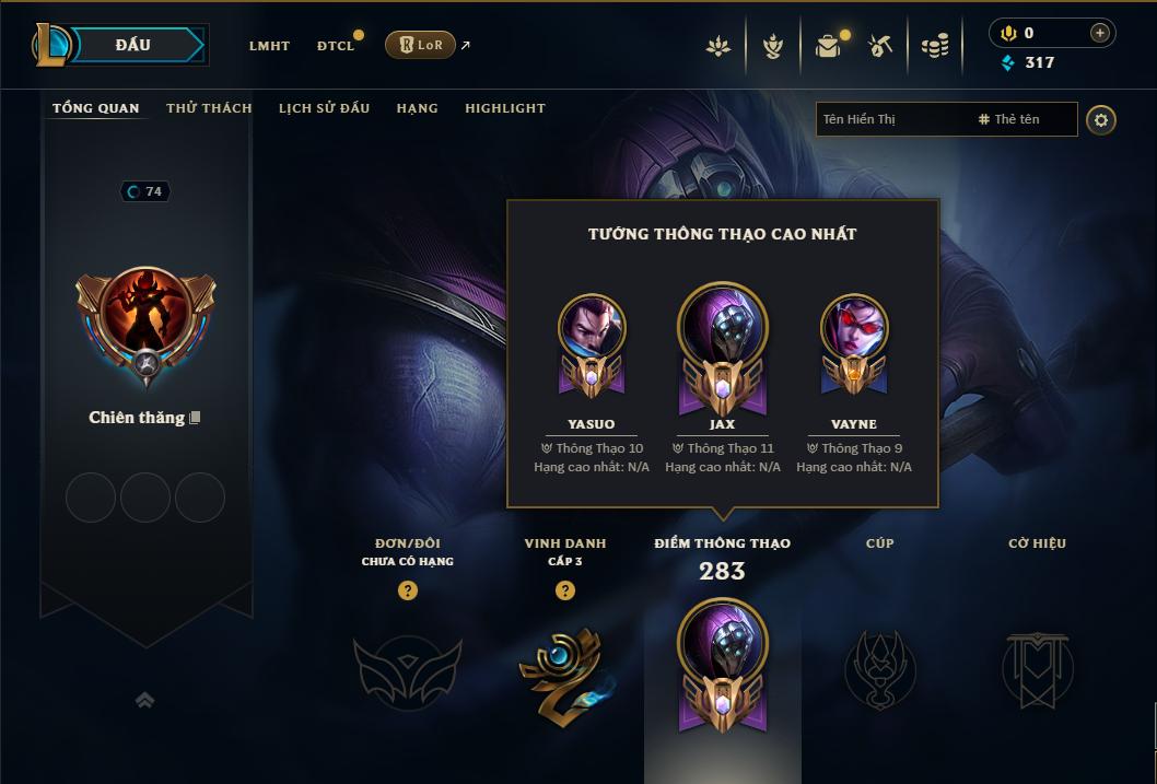 Acc Liên Minh Huyền Thoại/Đấu Trường Chân lý mã số 9222