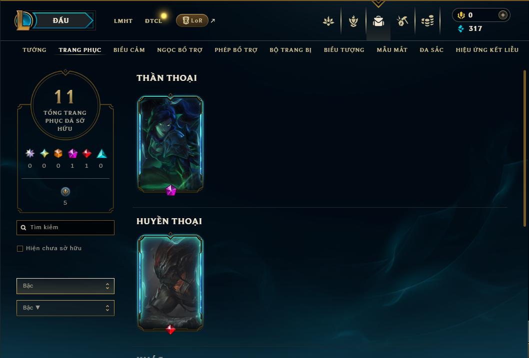 Acc Liên Minh Huyền Thoại/Đấu Trường Chân lý mã số 9222