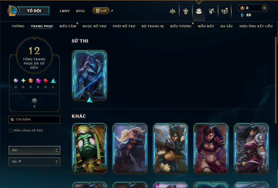 Acc Liên Minh Huyền Thoại/Đấu Trường Chân lý mã số 9223