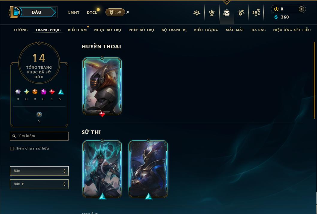 Acc Liên Minh Huyền Thoại/Đấu Trường Chân lý mã số 9226