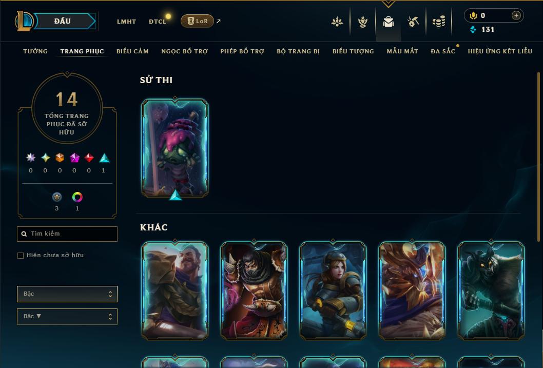 Acc Liên Minh Huyền Thoại/Đấu Trường Chân lý mã số 9228