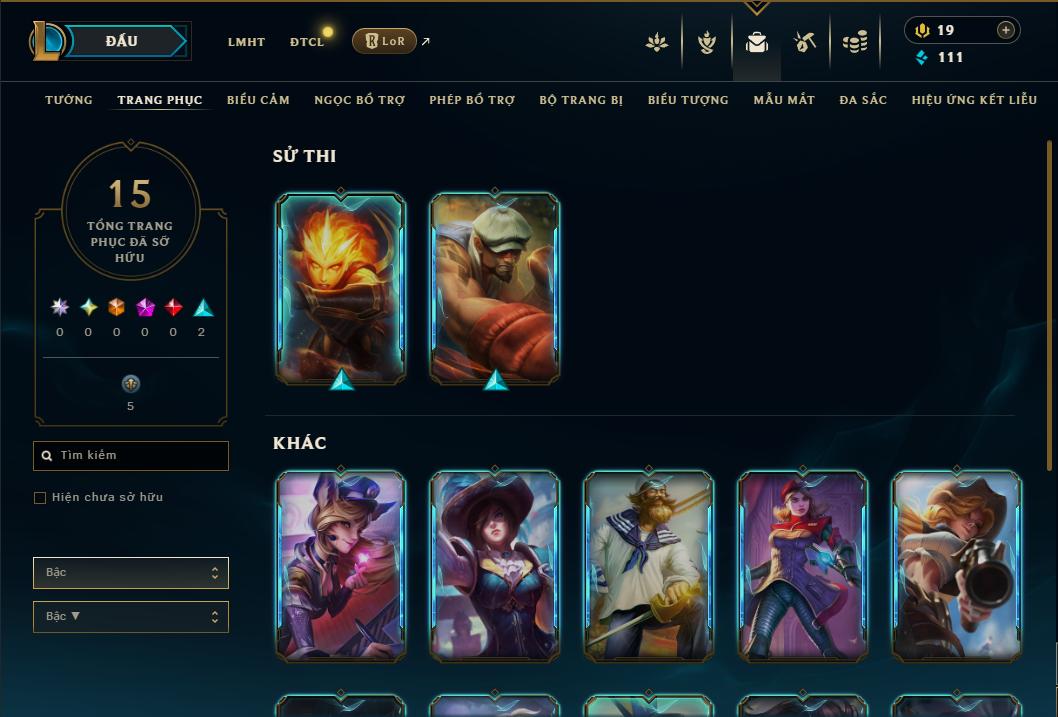 Acc Liên Minh Huyền Thoại/Đấu Trường Chân lý mã số 9231