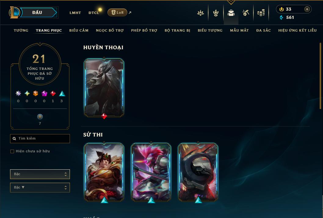 Acc Liên Minh Huyền Thoại/Đấu Trường Chân lý mã số 9237