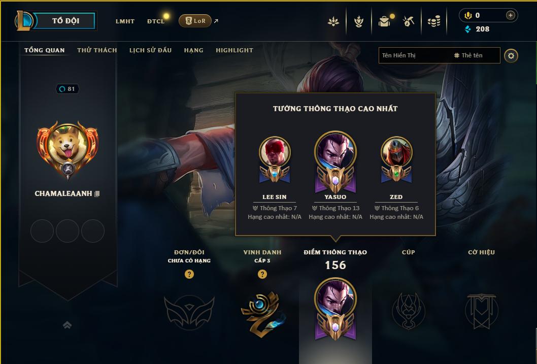 Acc Liên Minh Huyền Thoại/Đấu Trường Chân lý mã số 9240