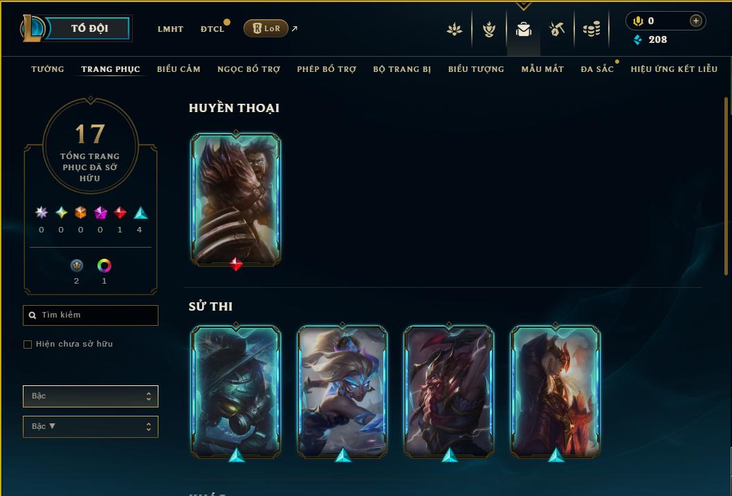 Acc Liên Minh Huyền Thoại/Đấu Trường Chân lý mã số 9240