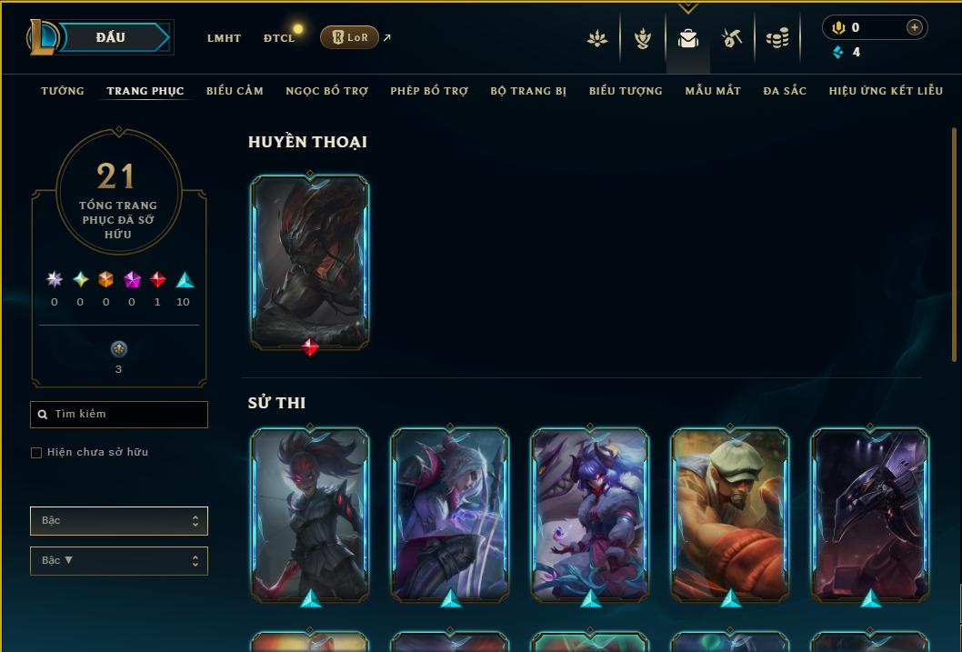 Acc Liên Minh Huyền Thoại/Đấu Trường Chân lý mã số 9241