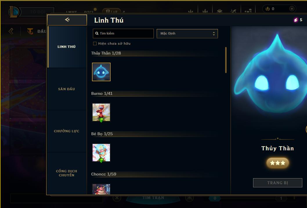 Acc Liên Minh Huyền Thoại/Đấu Trường Chân lý mã số 9242