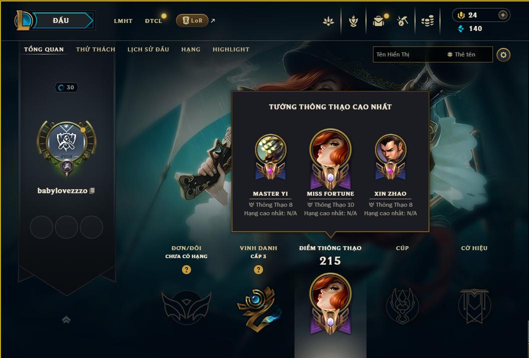 Acc Liên Minh Huyền Thoại/Đấu Trường Chân lý mã số 9243