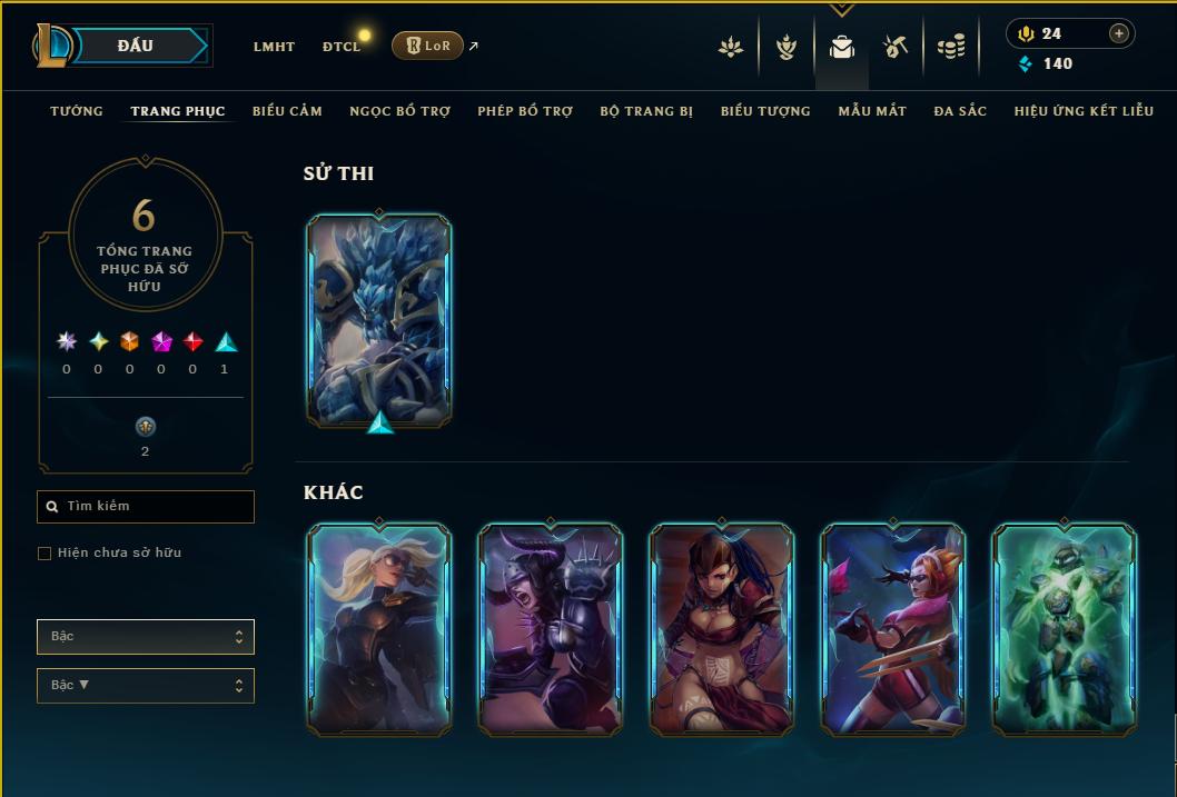 Acc Liên Minh Huyền Thoại/Đấu Trường Chân lý mã số 9243