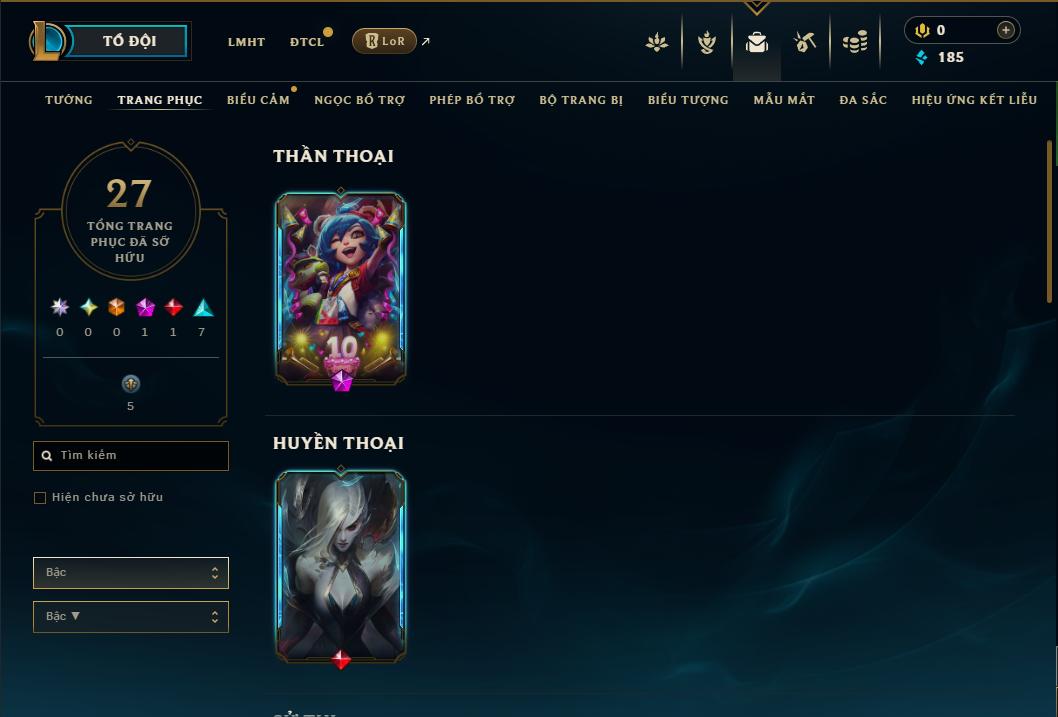 Acc Liên Minh Huyền Thoại/Đấu Trường Chân lý mã số 9246