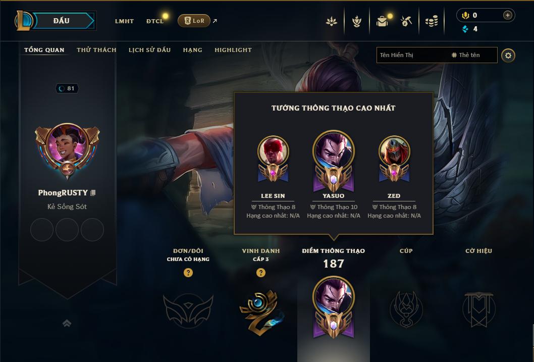 Acc Liên Minh Huyền Thoại/Đấu Trường Chân lý mã số 9247