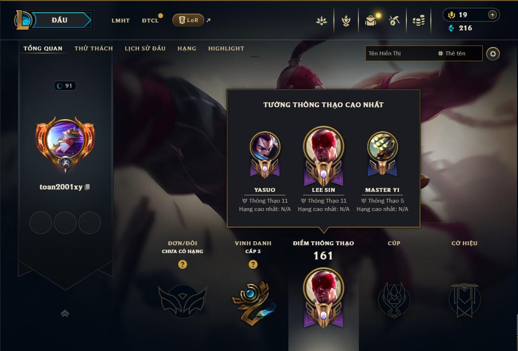 Acc Liên Minh Huyền Thoại/Đấu Trường Chân lý mã số 9250