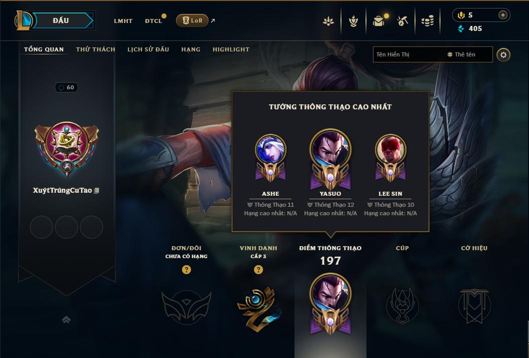 Acc Liên Minh Huyền Thoại/Đấu Trường Chân lý mã số 9255