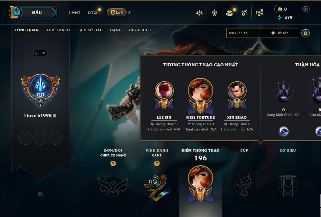 Acc Liên Minh Huyền Thoại/Đấu Trường Chân lý mã số 9258