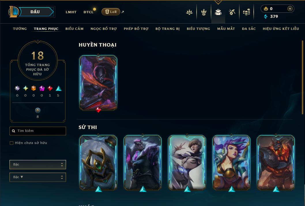 Acc Liên Minh Huyền Thoại/Đấu Trường Chân lý mã số 9258