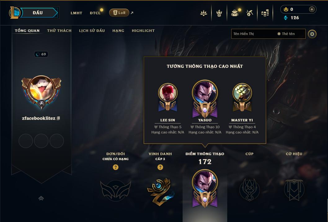 Acc Liên Minh Huyền Thoại/Đấu Trường Chân lý mã số 9262