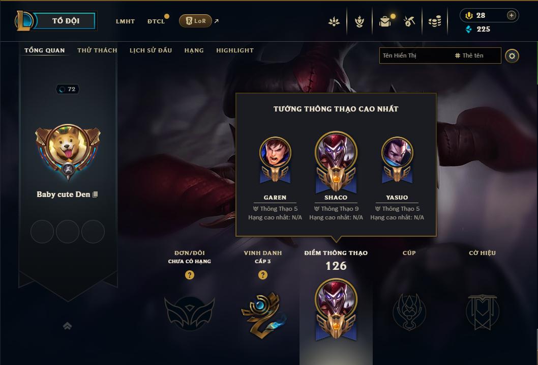 Acc Liên Minh Huyền Thoại/Đấu Trường Chân lý mã số 9263