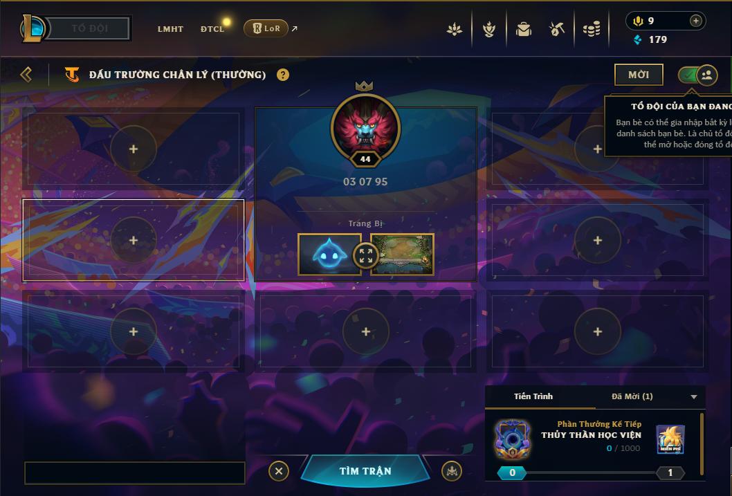 Acc Liên Minh Huyền Thoại/Đấu Trường Chân lý mã số 9264