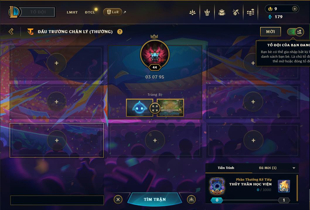 Acc Liên Minh Huyền Thoại/Đấu Trường Chân lý mã số 9264