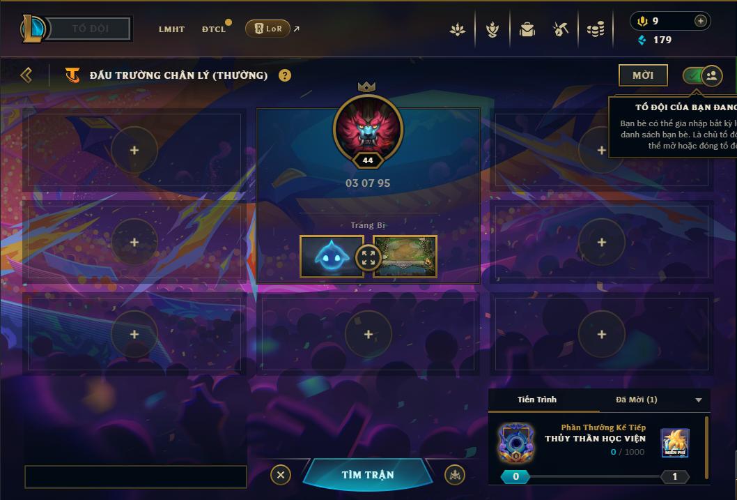 Acc Liên Minh Huyền Thoại/Đấu Trường Chân lý mã số 9264